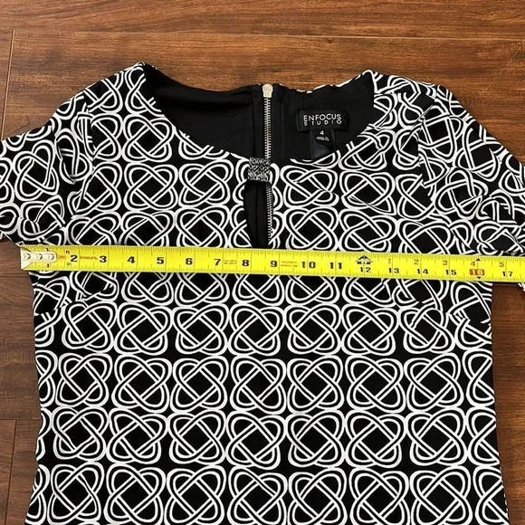 Print 3/4 sleeve  dress - Picture 6 of 8